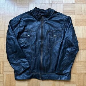 Men's Black Leather Jacket
